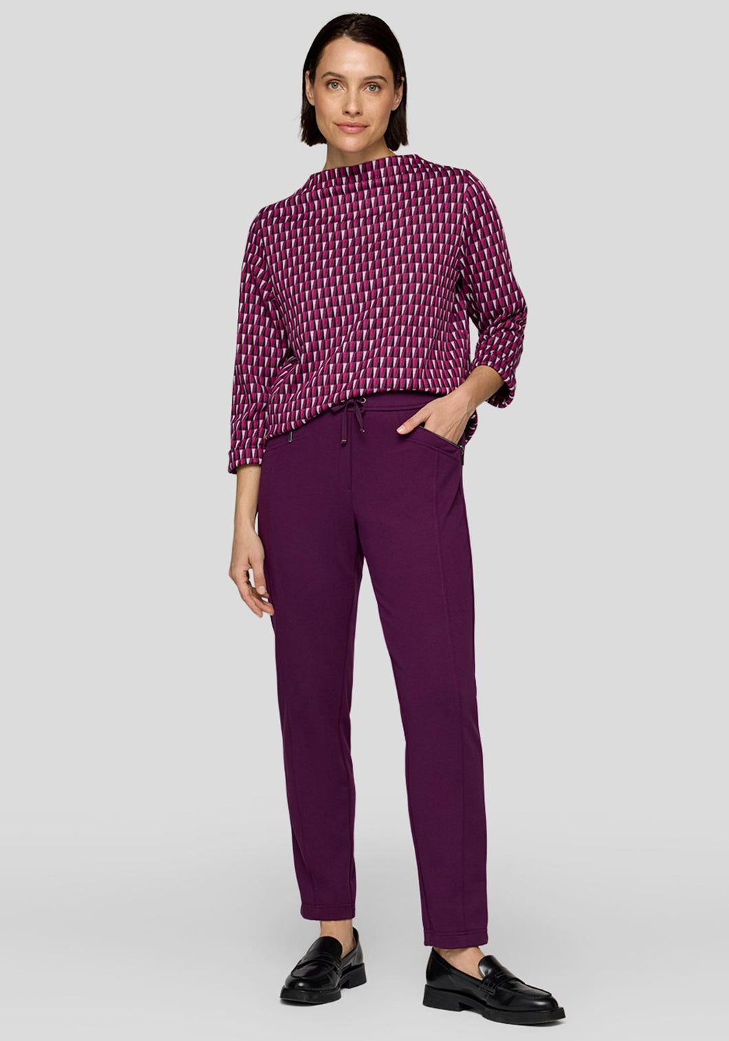 Slim Leg Trousers with Zip Detail - Rabe
