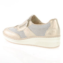 Load image into Gallery viewer, 48760-60 - White and Blue Wedge Shoe - Rieker