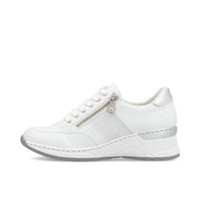 Load image into Gallery viewer, N4322-80 - White and Sliver Trainer - Rieker
