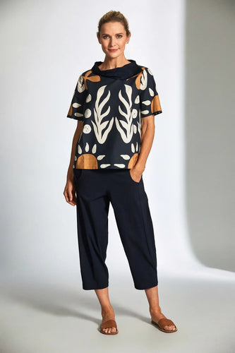 25503 - Slouch Trouser - Navy - Peruzzi