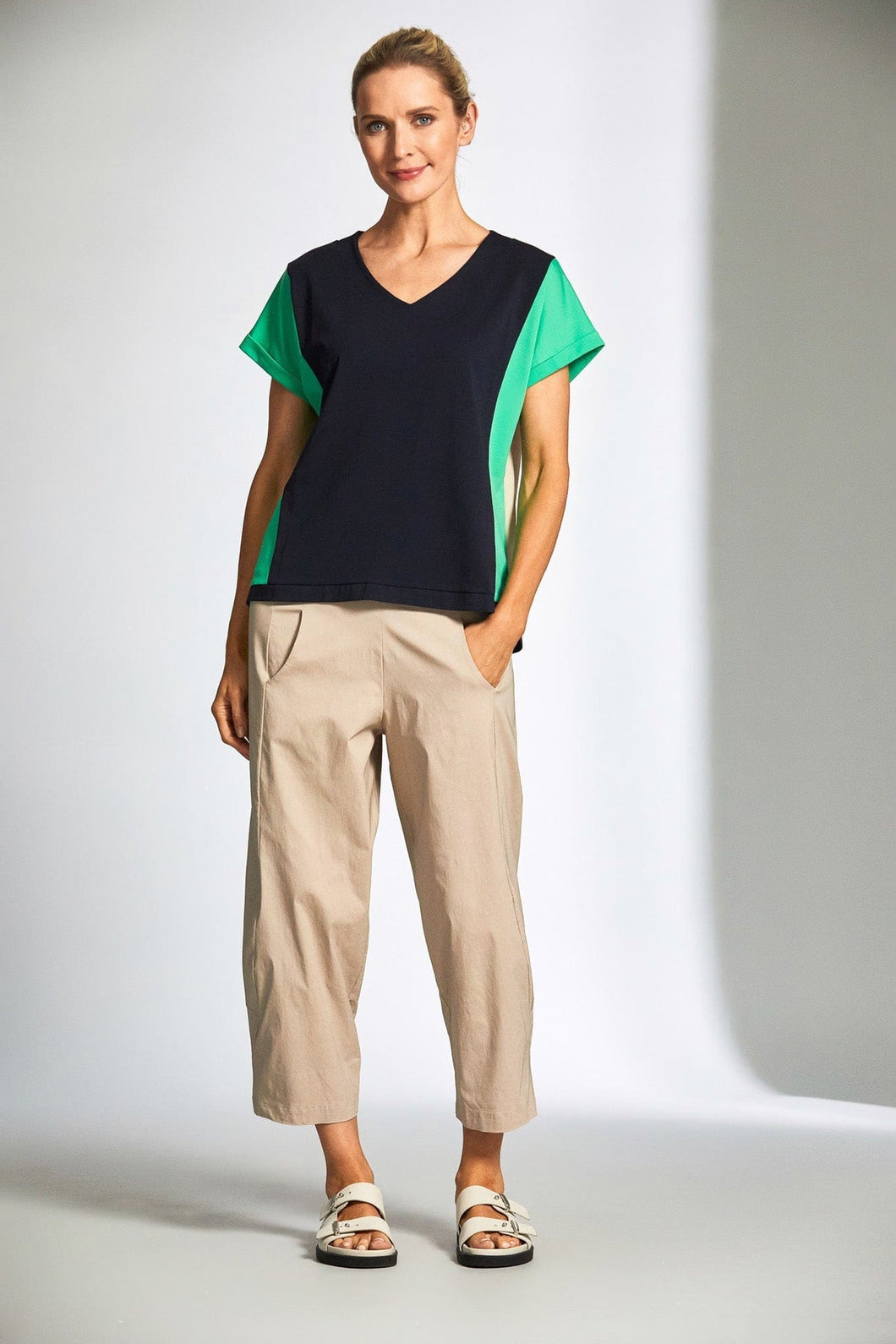 25192 - Top with Contrast Side Jacket - Peruzzi