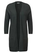 Load image into Gallery viewer, 253765- Fine Knit Longline Cardigan - Strong Khaki- Cecil