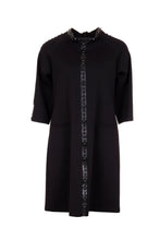 Load image into Gallery viewer, W24103- Hammered Stud Dress- Black- Peruzzi