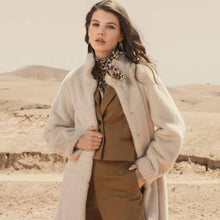 Load image into Gallery viewer, Faux Fur Coat - Ecru - Surkana