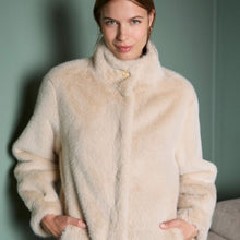 Load image into Gallery viewer, Faux Fur Coat - Ecru - Surkana