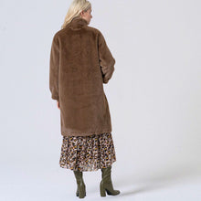 Load image into Gallery viewer, Faux Fur Coat - Khaki - Surkana
