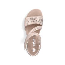 Load image into Gallery viewer, V3764- Rose Gold Strappy Wedged Sandal