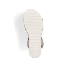 Load image into Gallery viewer, V3764- Rose Gold Strappy Wedged Sandal