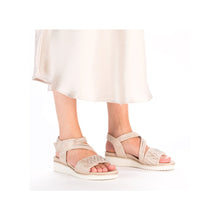 Load image into Gallery viewer, V3764- Rose Gold Strappy Wedged Sandal