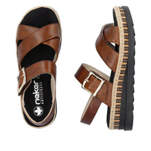 Load image into Gallery viewer, V7951-24 - Rich Tan Strap Sandal- Rieker