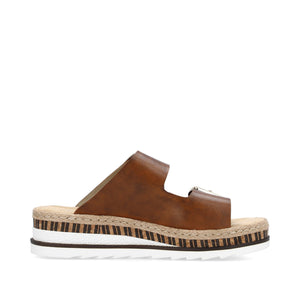 V7955- Rich Tan Buckle Sandal- Rieker