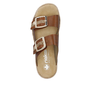 V7955- Rich Tan Buckle Sandal- Rieker