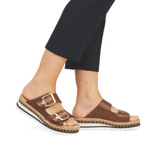 Load image into Gallery viewer, V7955-24 - Rich Tan Buckle Sandal- Rieker