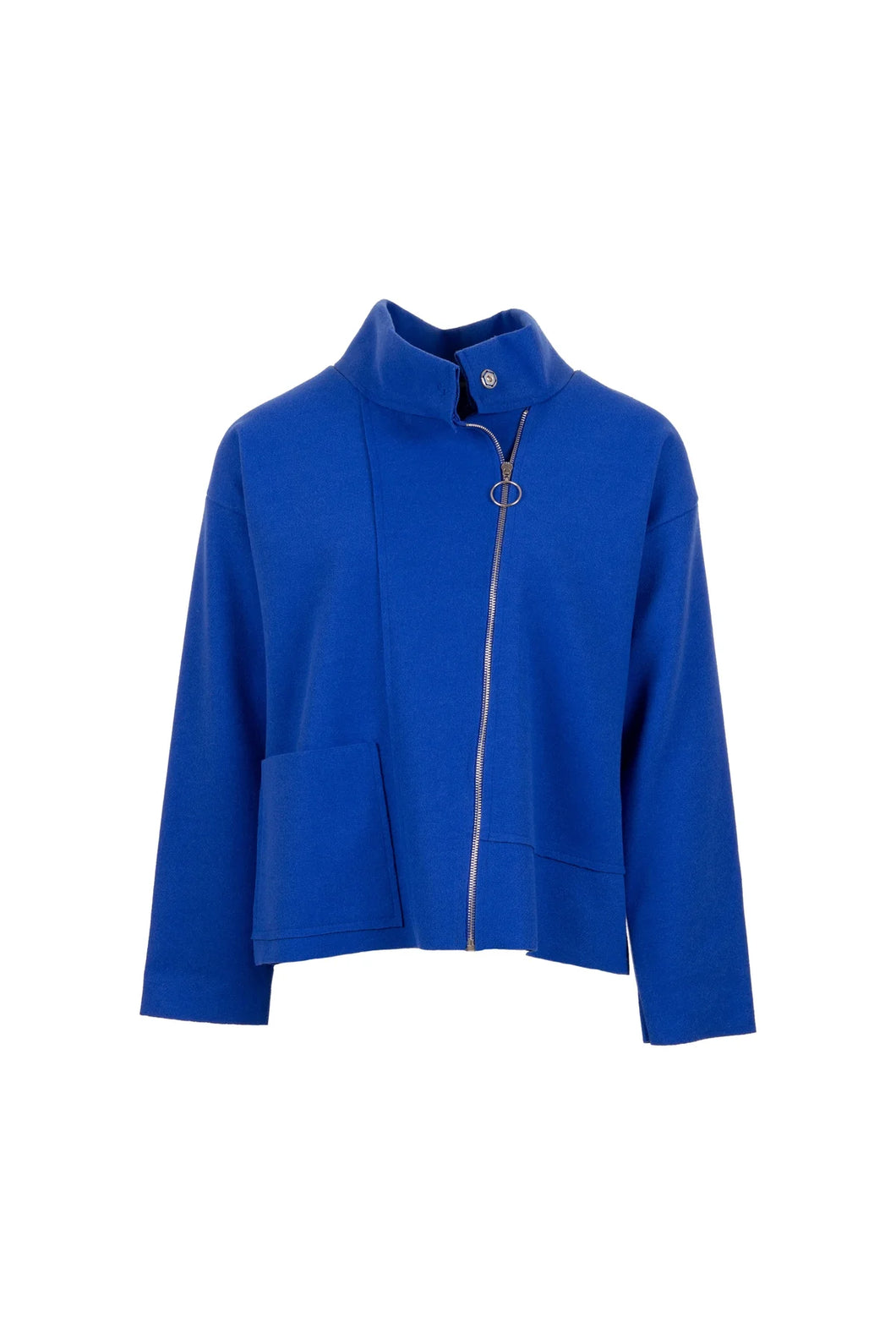 W23177- Blue Side Zip Jacket -Peruzzi