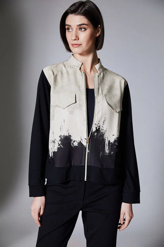 Print Zip-Up Jacket - Peruzzi