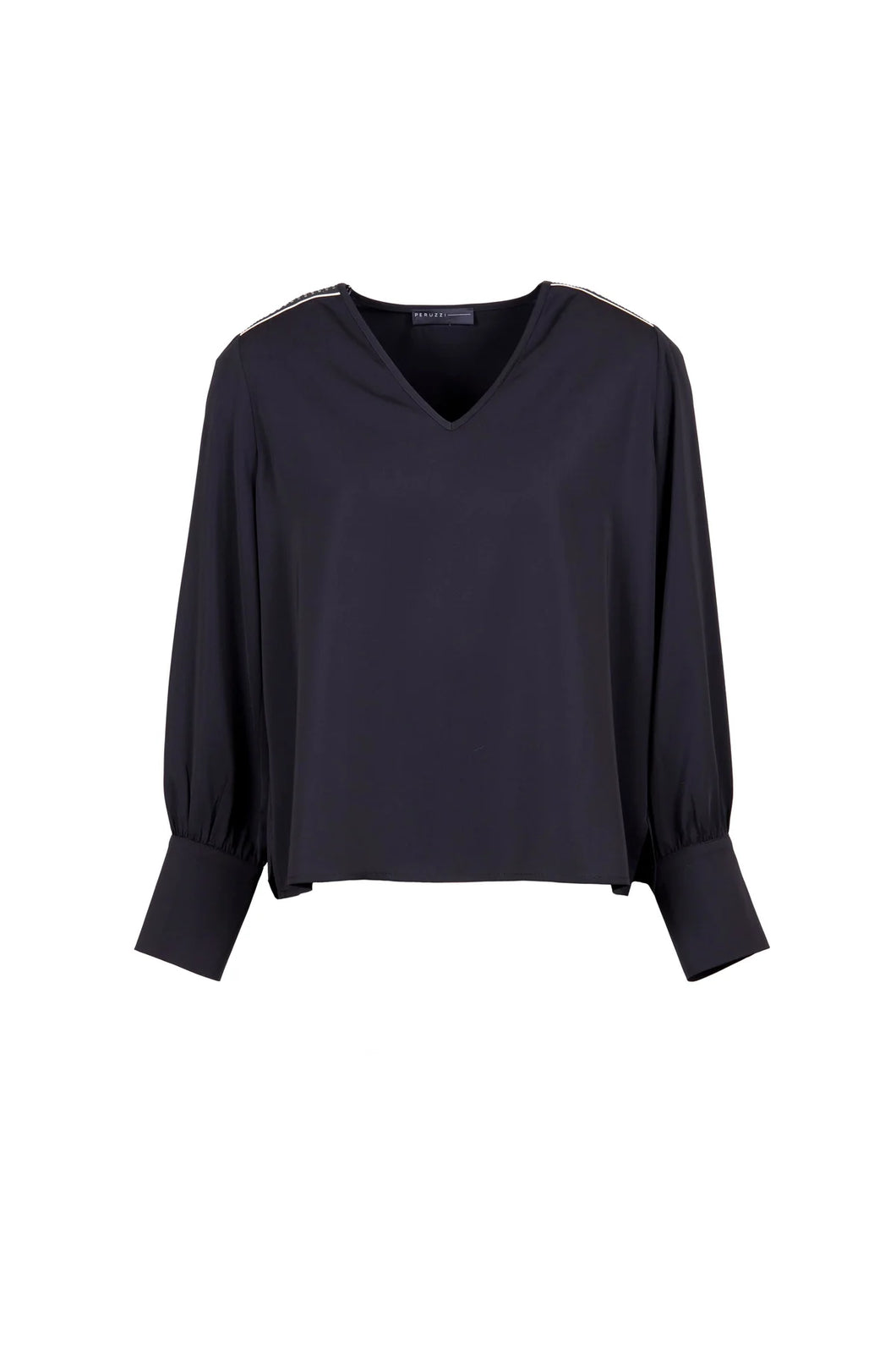 Embellished Trim Blouse - Peruzzi