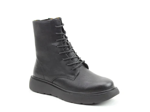 Fern Lace-Up Boot - Black - Heavenly Feet