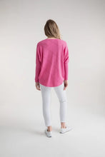 Load image into Gallery viewer, 7893 - V-Neck Sweater - Pink - Marble