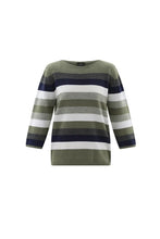Load image into Gallery viewer, 7460 - Striped Knit - Khaki  - Marble
