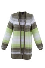 Load image into Gallery viewer, 7447- Stripe Edge to Edge Cardigan- Marble