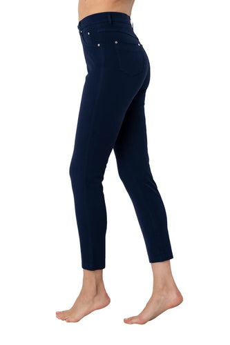 2400- High Waisted 7/8 Jeans- Navy - Marble