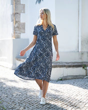 Load image into Gallery viewer, 7396- Short Sleeve Print Dress- Marble