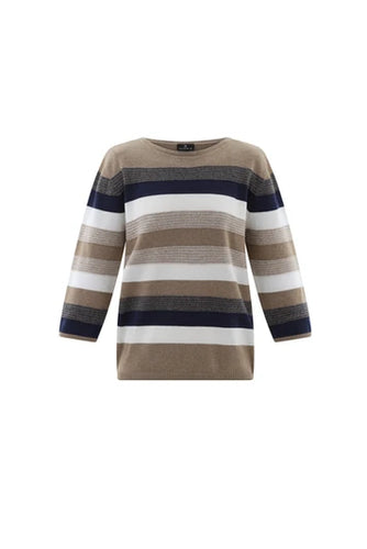 7460 - Striped Knit - Toffee - Marble