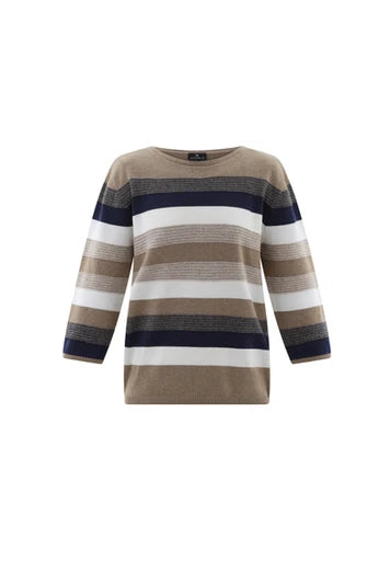 7460 - Striped Knit - Toffee - Marble