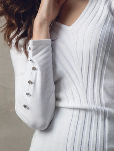 7670 - Rib-Detail Knit Jumper - Marble