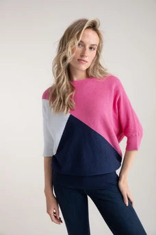 7011 - Geometric Knit - Pink - Marble