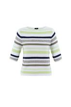 Load image into Gallery viewer, 6558- 3/4 Sleeve Stripe Jumper- Marble