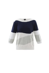7895 -  Colour Block Jumper - Marble