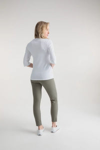 7836 - Graphic Top with Foil Detail - Marble