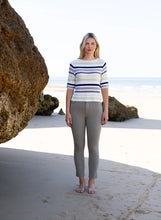 Load image into Gallery viewer, 6558- 3/4 Sleeve Stripe Jumper- Marble