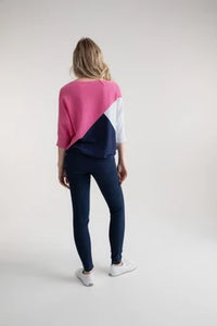 7011 - Geometric Knit - Pink - Marble