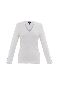 7670 - Rib-Detail Knit Jumper - Marble