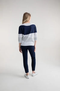 7895 -  Colour Block Jumper - Marble
