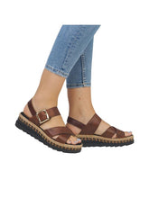 Load image into Gallery viewer, V7951-24 - Rich Tan Strap Sandal- Rieker