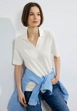 Load image into Gallery viewer, 321113- Piqué Polo Shirt- Vanilla White- Cecil