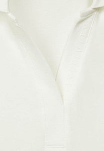 321113- Piqué Polo Shirt- Vanilla White- Cecil