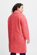 Load image into Gallery viewer, 2399- Oversize Teddy Coat- Coral- Fransa Plus