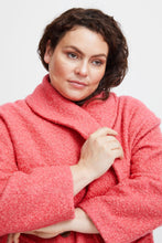 Load image into Gallery viewer, 2399- Oversize Teddy Coat- Coral- Fransa Plus