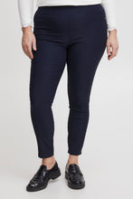 Load image into Gallery viewer, 2076- Zalin Elasticated Waist Leggings- Navy- Fransan Plus