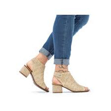 Load image into Gallery viewer, 64670- Sand Chunky Heel Sandal- Rieker