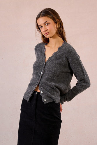 Cardigan with Bevelled Hem - Molly Bracken