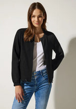 Load image into Gallery viewer, 320292- Black Zipper Jacket - Street One