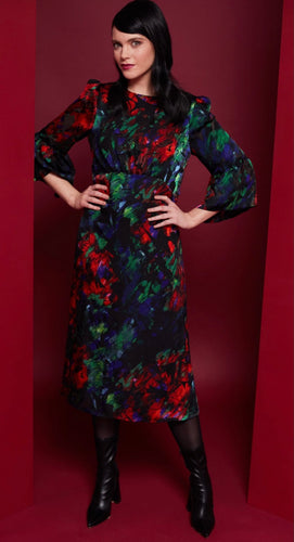 23151-Flower Print Dress- Kate Cooper