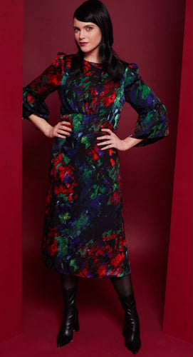 23151-Flower Print Dress- Kate Cooper