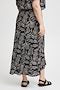 2307- Black Mix Print Skirt - Fransa +