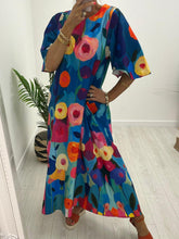 Load image into Gallery viewer, Floral Print Dress and Obi Belt